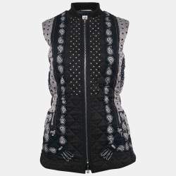 Hermes Blue Bandana Print Silk Quilted Vest S