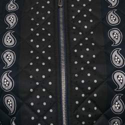 Hermes Blue Bandana Print Silk Quilted Vest S