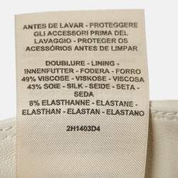 Pre Owned Hermès Off White Leather Shorts S
