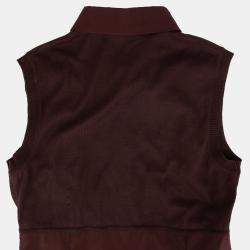Hermes Burgundy Cotton Knit Sleeveless Dress Size 38
