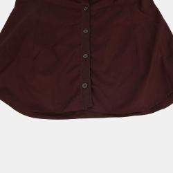 Hermes Burgundy Cotton Knit Sleeveless Dress Size 38