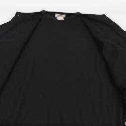 Hermes Black Wool Multicolor Silk Round Neck Cardigan Size 40