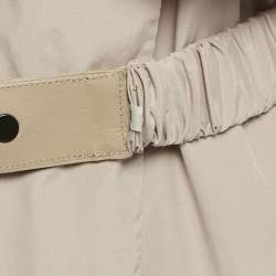 Hermès Beige Silk Belted Coat M