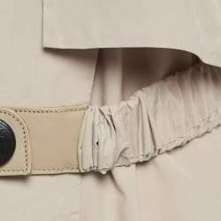 Hermès Beige Silk Belted Coat M