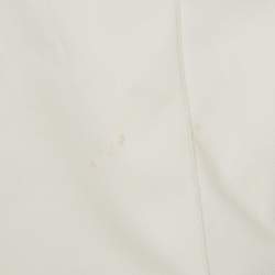 Hermes White Cotton Straight Leg Trousers S