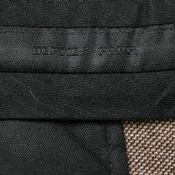 Hermes Brown Patterned Wool Trousers M