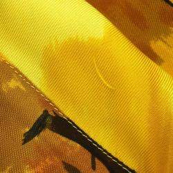 Hermes Yellow Silk Shirt Blouse Woman Size 40