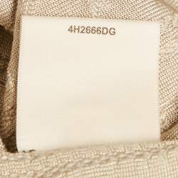 Hermès Beige Wool Blend Short Sleeve Kaleidoscope Effect Sweater M