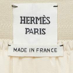 Hermes Pink Printed Silk Trousers S