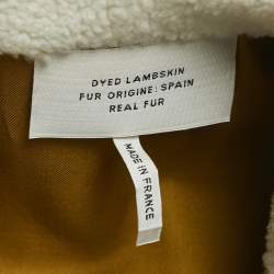 Hermès Off-White Fur Sleeveless Shearling Long Coat M