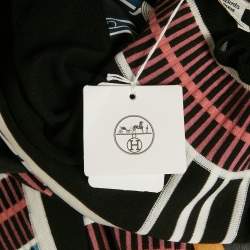 Hermes Black/Pink  Silk and Cashmere Lettres Equestr Sweater S