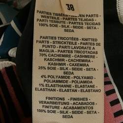 Hermes Black/Pink  Silk and Cashmere Lettres Equestr Sweater S