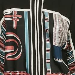 Hermes Black/Pink  Silk and Cashmere Lettres Equestr Sweater S