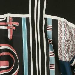 Hermes Black/Pink  Silk and Cashmere Lettres Equestr Sweater S