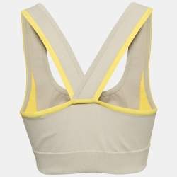 Hermès Grey Stretch Knit Yoga Crop Top S