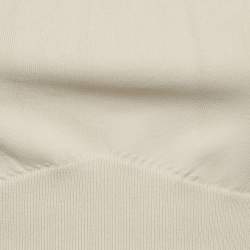 Hermès Grey Stretch Knit Yoga Crop Top S