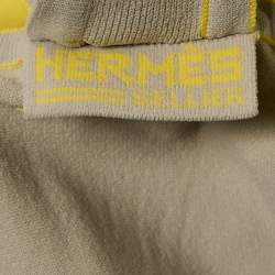 Hermès Grey Stretch Knit Yoga Crop Top S
