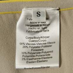 Hermès Grey Stretch Knit Yoga Crop Top S