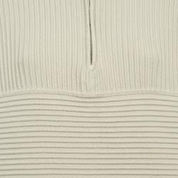 Hermes Grey Stretch Knit Yoga Pullover XS