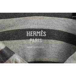 Pre Owned Hermes Stripes Printed Hoodie Dress M