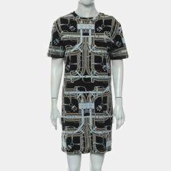 Hermes Grey Printed Dress