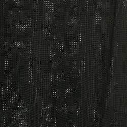 مملوكة مسبقًا Hermès Black Rib Knit Off-Shoulder Top M