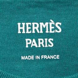 Hermes Green Cotton H Embroidered Pocket Detail T-Shirt M