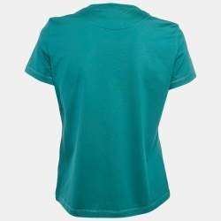 Hermès Teal Green Jersey Embroidered Pocket T-Shirt M