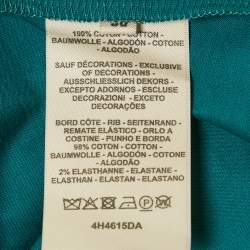 Hermès Teal Green Jersey Embroidered Pocket T-Shirt M