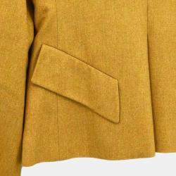 Hermes Brown Wool Single Breasted Jacket Women Size 40
