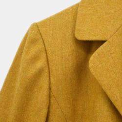 Hermes Brown Wool Single Breasted Jacket Women Size 40