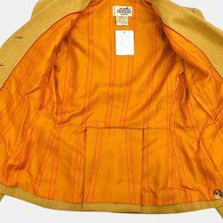 Hermes Brown Wool Single Breasted Jacket Women Size 40