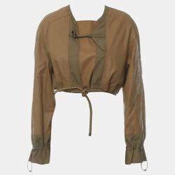 Hermes Beige Nomade Leather Crop Jacket M