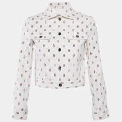 Pre Owned Hermès Off-White Printed Cotton Jacket S