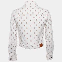 Pre Owned Hermès Off-White Printed Cotton Jacket S