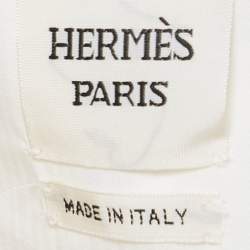 Pre Owned Hermès Off-White Printed Cotton Jacket S