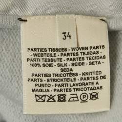 Pre Owned Hermès Light Blue Brides de Gala Print Silk and Wool Blend Twillaine Sweater S