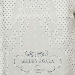 Pre Owned Hermès Light Blue Brides de Gala Print Silk and Wool Blend Twillaine Sweater S