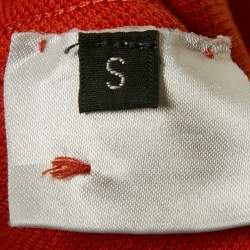 Pre Owned Hermes Orange Cotton Pique Polo T-Shirt S