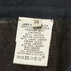 Pre Owned Hermes Multicolor Printe Silk Skirt M