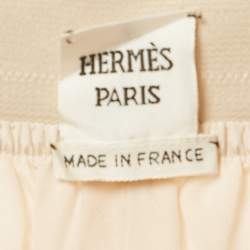 Pre Owned Hermes Pink Printed Silk Palazzo S 