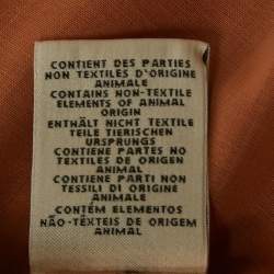 Pre Owned Hermes Peach/Light Orange Wool Shirt Dress M