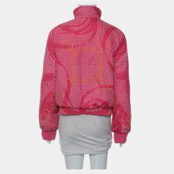 Pre Owned Hermes "Promenade du Matin Pois" Short Reversible Puffer Coat FR 38