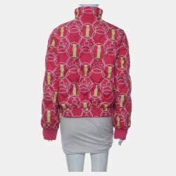 Pre Owned Hermes "Promenade du Matin Pois" Short Reversible Puffer Coat FR 38