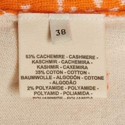 Pre Owned Hermes Orange Cashmere Brides de Gala Sweater M