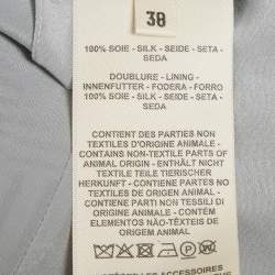 Pre Owned Hermes Grey Printed Silk Midi Kaftan Dress M