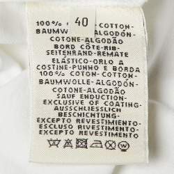 Pre Owned تي شيرت هيرمس رقبة مستديرة قطن أبيض مقاس متوسط