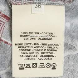 Pre Owned Hermes Grey Clic Clac A Pois Losanges Print Cotton T-Shirt S