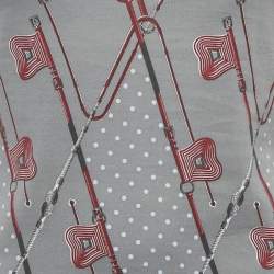 Pre Owned Hermes Grey Clic Clac A Pois Losanges Print Cotton T-Shirt S