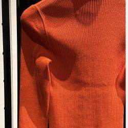 Pre Owned Hermes Orange Long Sleeve Sweater